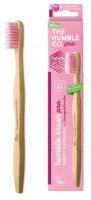 Натуральная бамбуковая спиральная зубная щетка Humble PRO Hexatech, розовая, 890PRO2