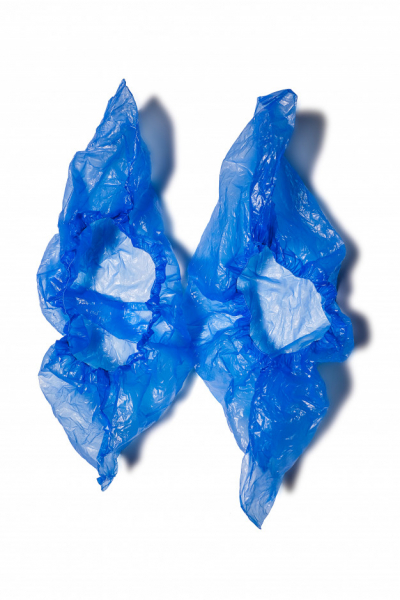 Бахили одноразові поліетиленові Medicom, блакитні (15х36 см, 50 шт)