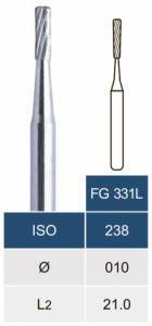 Бор карбидный Microdont FG 331L (грушовидный, 1 мм)