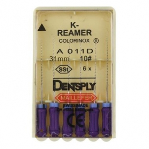K-Reamer (К-Рімери) Colorinox, 31 мм (Dentsply) Ручні дрильбори, 6 шт (копія)