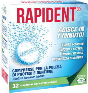 Таблетки для очистки зубных протезов L'Angelica RAPIDENT