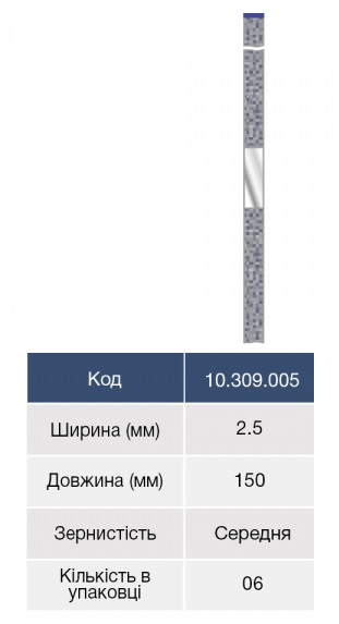 Штрипсы металлические Microdont 2.5 мм (гладкий центр, 6 шт)