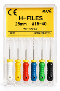 H-File, 25 мм (Mani) Файлы ручные, 6 шт (оригинал)
