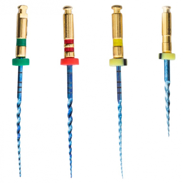 AF Blue S One, 25 мм, асорті, конусність - 04 (FANTA) Машинні файли, NiTi, 4 шт