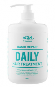 Маска для волосся з екстрактом зеленого чаю та алое віра AOMI Basic Repair Daily Treatment (1000 мл) (8809631870509)