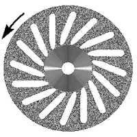 Диск алмазный КМИЗ Агри косая прорезь (диаметр 22 мм)