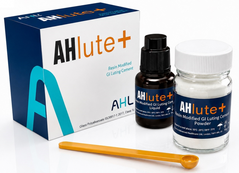 AHlute PLUS RMGI Luting Cement, 15 г + 7 мл (AHL) Модифицированный смолами стеклоиономер для фиксаций