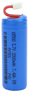 Аккумулятор DTE 18500 3.7V 2000mAh 7.4 Wh (с разъемом подключения)