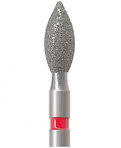 Алмазний бор Okodent 368 F (бутон, червоний, дрібна абразивність)
