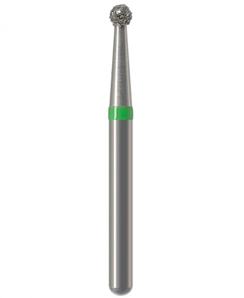 Алмазний бор Okodent 801 C (сферичний, зелений, груба абразивність)