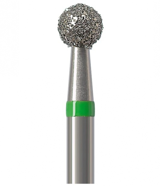 Алмазный бор Okodent 801 C (сферический, зеленый, грубая абразивность)