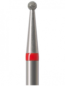 Алмазний бор Okodent 801 F (сферичний, червоний, дрібна абразивність)