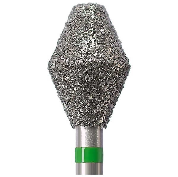 Алмазний бор Okodent 811 C (ромб, зелений, груба абразивність)