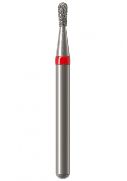 Алмазний бор Okodent 830 F (грушоподібний, червоний, дрібна абразивність)