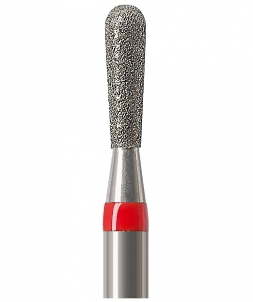 Алмазний бор Okodent 830L F (грушоподібний, червоний, дрібна абразивність)