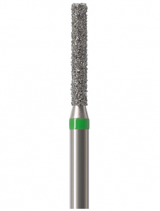 Алмазний бор Okodent 837 C (циліндричний, зелений, груба абразивність)