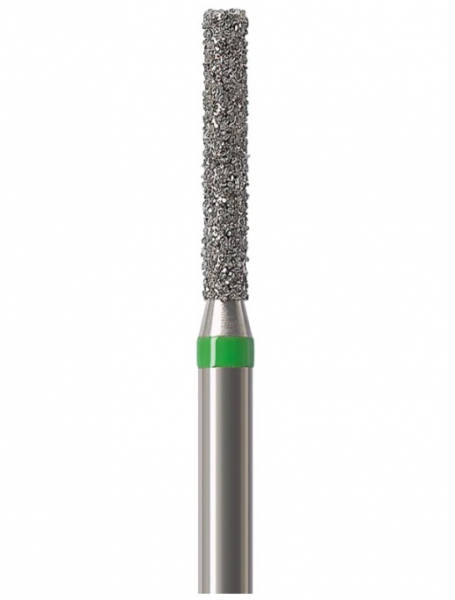 Алмазний бор Okodent 837 C (циліндричний, зелений, груба абразивність)