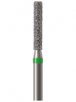 Алмазний бор Okodent 837 C (циліндричний, зелений, груба абразивність)