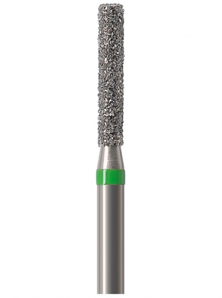 Алмазний бор Okodent 837 C (циліндричний, зелений, груба абразивність)