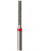 Алмазный бор Okodent 837 F (цилиндрический, красный, мелкая абразивность)