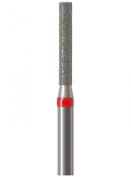 Алмазний бор Okodent 837 F (циліндричний, червоний, дрібна абразивність)