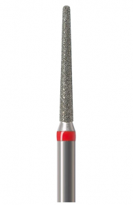 Алмазний бор Okodent 850 F (конус заокруглений, червоний, дрібна абразивність)