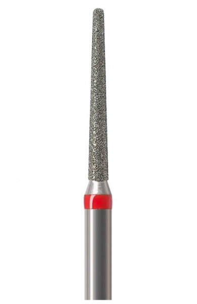 Алмазний бор Okodent 850 F (конус заокруглений, червоний, дрібна абразивність)