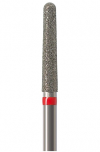 Алмазний бор Okodent 850 F (конус заокруглений, червоний, дрібна абразивність)