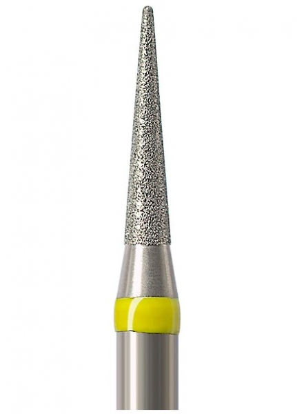Алмазный бор Okodent 852.012 SF (пика, желтый, экстра-мелкая абразивность)