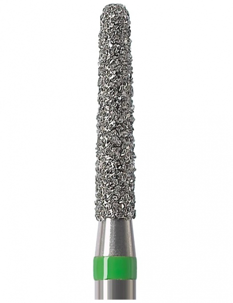 Алмазний бор Okodent 856 C (закруглений конус, зелений, груба абразивність)