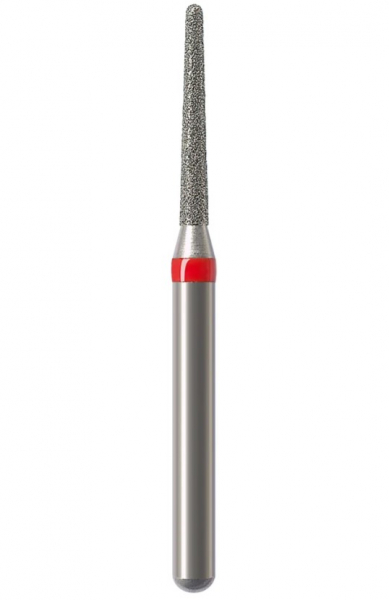 Алмазний бор Okodent 856 F (конус заокруглений, червоний, дрібна абразивність)