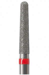 Алмазный бор Okodent 856 F (конус скругленный, красный, мелкая абразивность)
