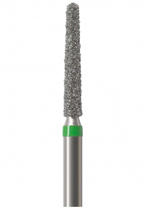 Алмазний бор Okodent 856L C (конус заокруглений, зелений, груба абразивність)