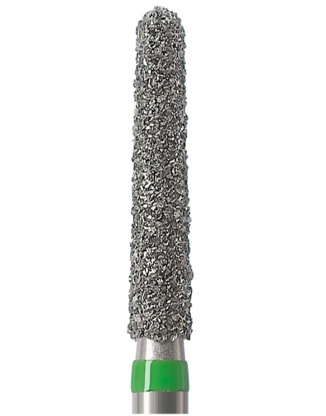 Алмазний бор Okodent 856L C (конус заокруглений, зелений, груба абразивність)
