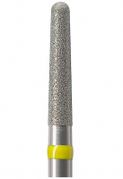 Алмазный бор Okodent 856L.016 SF (конус заокругленный, желтый, экстра-мелкая абразивность)