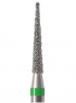 Алмазний бор Okodent 858 C (конус гострий, зелений, груба абразивність)