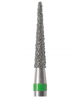 Алмазний бор Okodent 858 C (конус гострий, зелений, груба абразивність)