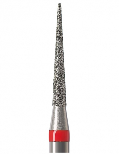 Алмазний бор Okodent 858 F (конус гострий, червоний, дрібна абразивність)