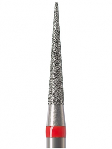 Алмазний бор Okodent 858 F (конус гострий, червоний, дрібна абразивність)