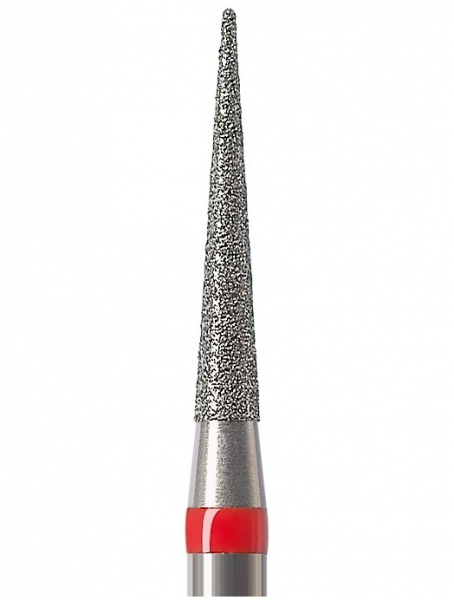 Алмазний бор Okodent 858 F (конус гострий, червоний, дрібна абразивність)