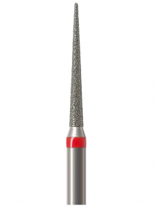 Алмазный бор Okodent 859 F (конус острый, красный, мелкая абразивность)