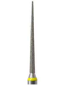 Алмазний бор Okodent 859L EF (конус гострий, жовтий, екстра-дрібна абразивність)