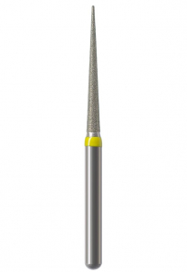 Алмазный бор Okodent 859L EF (конус острый, желтый, экстра-мелкая абразивность)