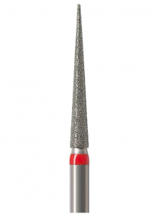 Алмазний бор Okodent 859L F (конус гострий, червоний, дрібна абразивність)