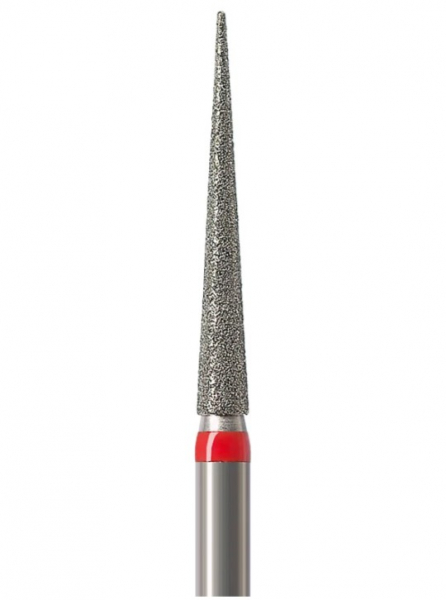 Алмазний бор Okodent 859L F (конус гострий, червоний, дрібна абразивність)