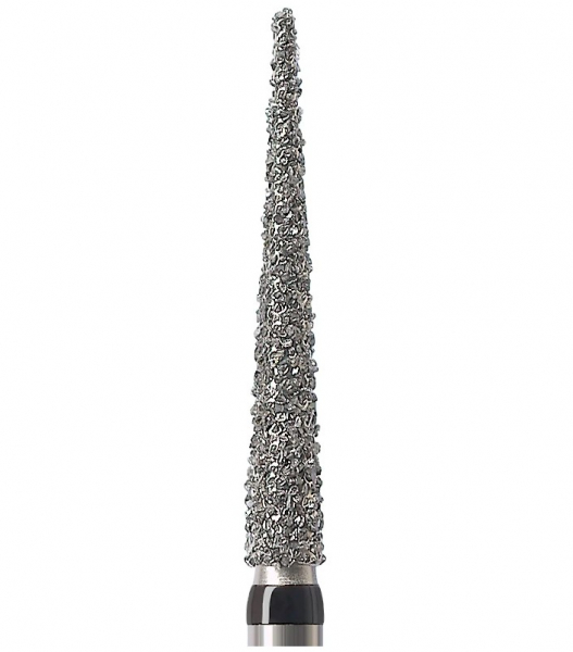 Алмазный бор Okodent 859L.016 SC (конус острый, черный, супер-грубая абразивность)