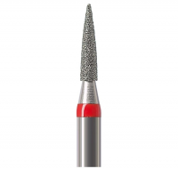 Алмазный бор Okodent 860 F (пламя, красный, мелкая абразивность)