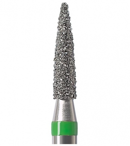 Алмазный бор Okodent 861 C (пламя, зеленый, грубая абразивность)