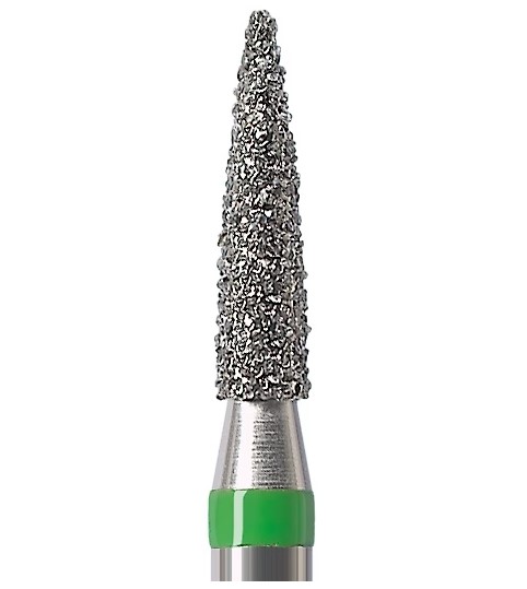 Алмазный бор Okodent 861 C (пламя, зеленый, грубая абразивность)