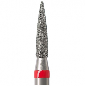 Алмазный бор Okodent 861 F (пламя, красный, мелкая абразивность)